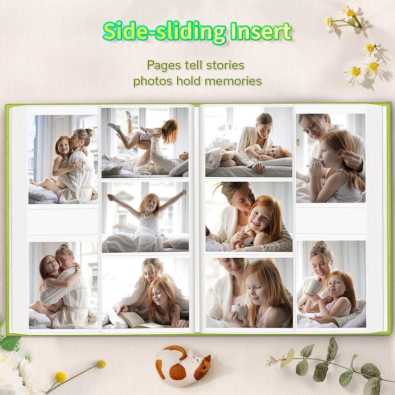Artfeel Photo Album 4x6 with 1000 Pockets,Slip-in Picture Albums,Linen Cover Memory Book with Front Window,White Page Vertical Photo Book for Wedding,Family,Anniversare,Baby,Vacation - Image 5